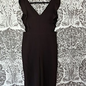 Black  overalls mid calf length NWOT